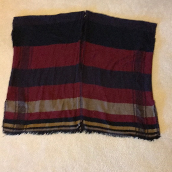 Loft strip long cozy comforting shawl sewn sides - Picture 9 of 13